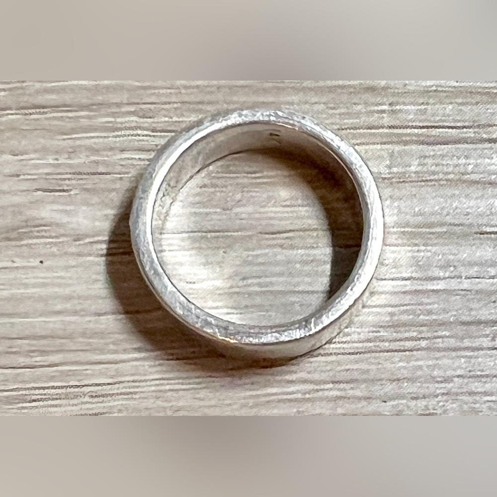 Native American Signed P. SKEET Sterling Silver & 14K Gold Pinky Ring, Size 4 - Picture 6 of 10